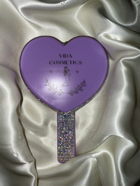 Heart Shaped Handle Makeup Mirror